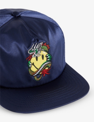 Shop Market Men's Navy Smiley Souvenir Embroidered Woven Baseball Cap