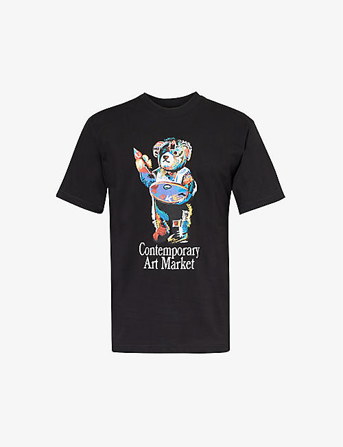 MARKET: Art Market Bear graphic-print cotton-jersey T-shirt