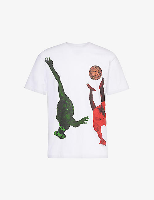 MARKET: Jump Ball graphic-print cotton-jersey T-shirt