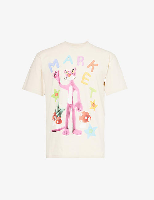MARKET: MARKET x Pink Panther Nostalgia graphic-print cotton-jersey T-shirt