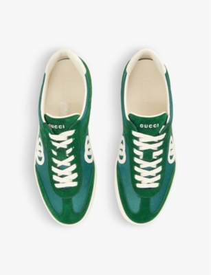 Gucci G75 Suede And Canvas Sneakers In Blue