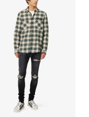 Amiri Mx1 Bandana Inserts Skinny Jeans In Vintage Black