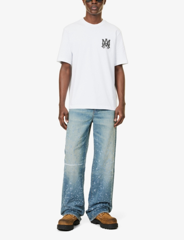 Brand-embellished crewneck cotton-jersey T-shirt