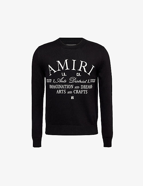 AMIRI: Brand-embellished crewneck cotton-jersey T-shirt