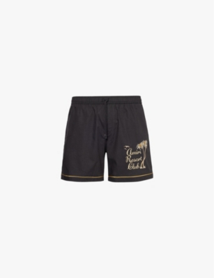 AMIRI: Twisted Palms brand-print cotton shorts