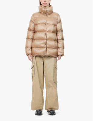 Shop Moncler Womens  Cochevis Padded Shell-down Jacket In Tan