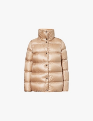 Shop Moncler Womens  Cochevis Padded Shell-down Jacket In Tan