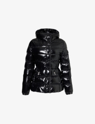 Ladies black moncler coat best sale