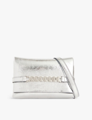 VICTORIA BECKHAM: Chain-embellished leather cross-body bag