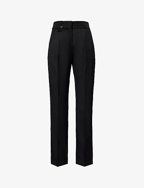 JACQUEMUS: Le Pantalon Tibau straight-leg high-rise wool trousers