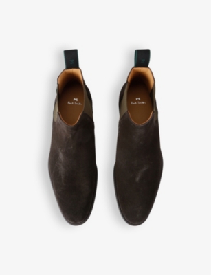 PAUL SMITH: Cedric panelled suede Chelsea boots