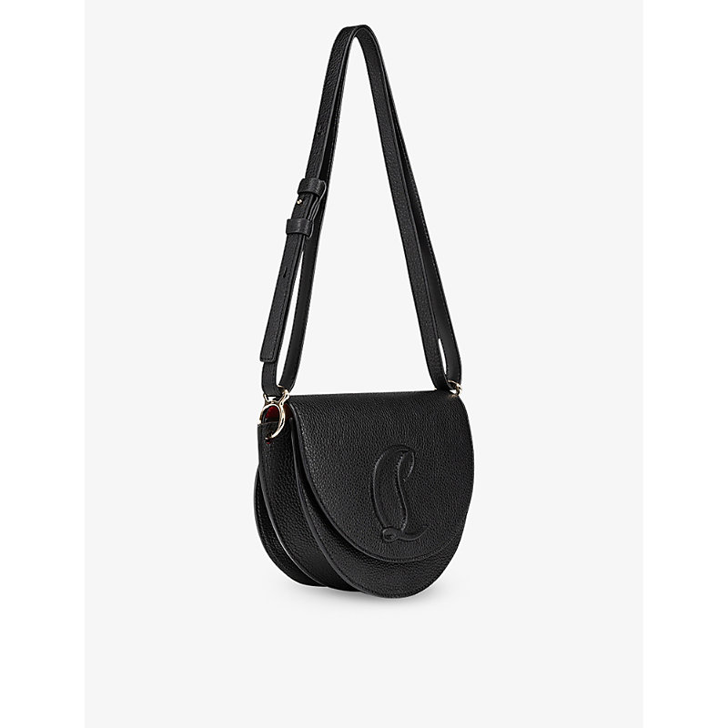 Shop Christian Louboutin Women's Black By My Side Leather Shoulder Bag
