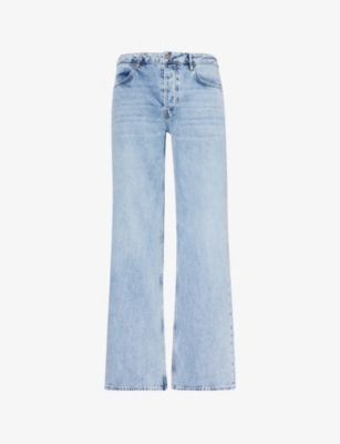 Neuw Mens Organic Mid Blue Julian Relaxed-fit Straight-leg Stretch-denim Jeans