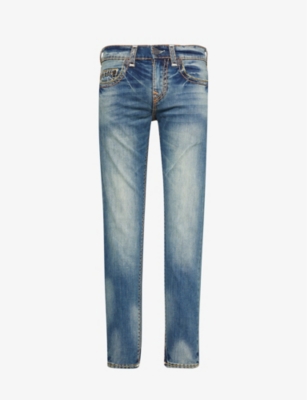 True Religion Rocco No Flap Slim-leg Mid-rise Stretch-denim Jeans In El Estor Medium Wash