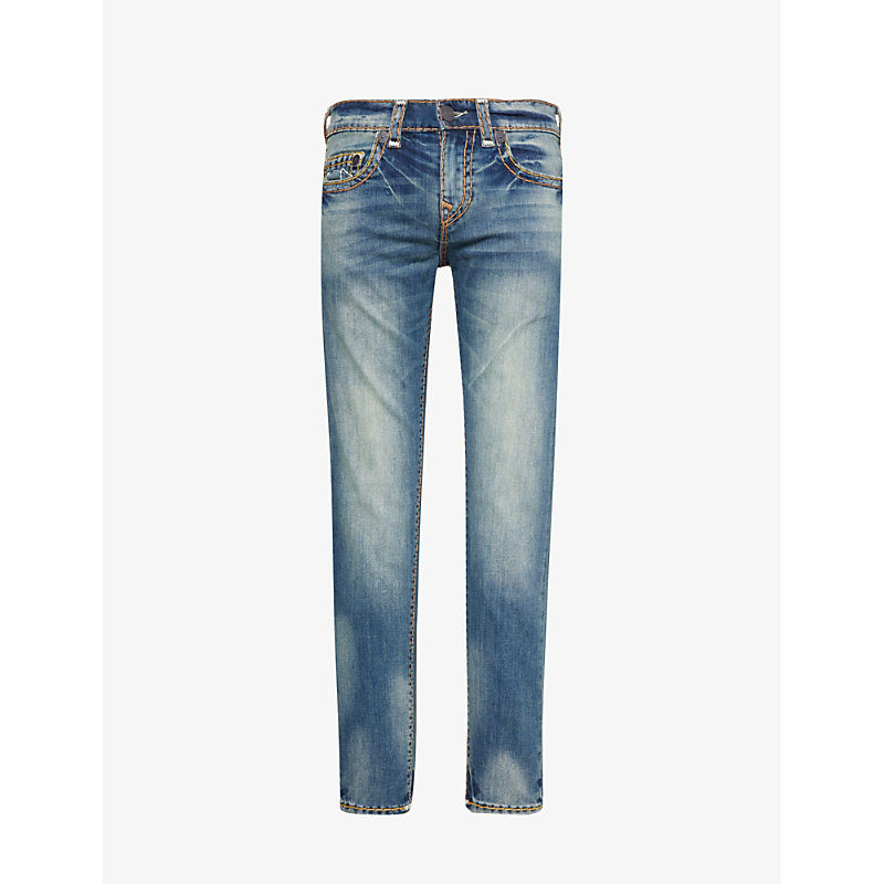 True Religion Rocco No Flap Slim-leg Mid-rise Stretch-denim Jeans In El Estor Medium Wash