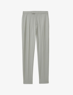 Reiss Mens Sage Found Drawstring-waist Slim-leg Stretch-woven Trousers In Sage