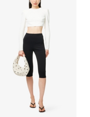 WARDROBE.NYC: Zip-pocket stretch-woven cropped leggings