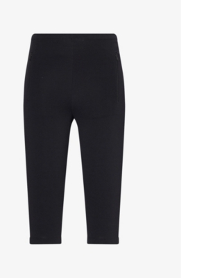 Shop Wardrobe.nyc Women's Black Zip-pocket Stretch-woven Cropped Leggings