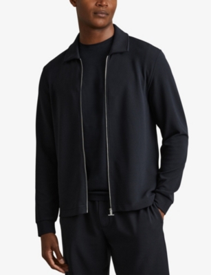 Hudson regular-fit zip-up stretch-woven jacket