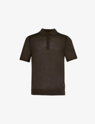 PAUL SMITH: Short-sleeve knitted wool polo shirt