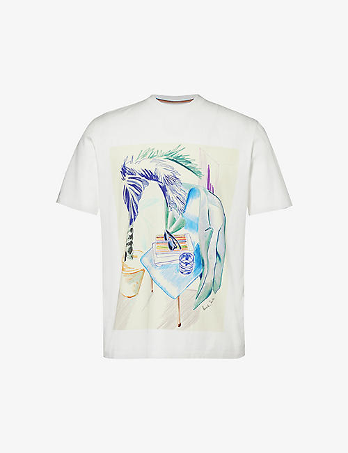 PAUL SMITH: Graphic-print cotton-jersey T-shirt
