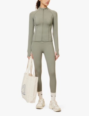 ADANOLA: Ultimate zip-up stretch-jersey top