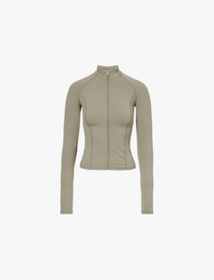 ADANOLA: Ultimate zip-up stretch-jersey top
