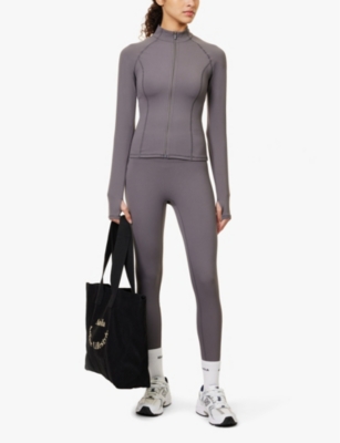 ADANOLA: Ultimate zip-up stretch-jersey top