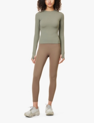 Adanola Womens Cocoa Brown Ultimate Slim-fit High-rise Stretch-woven Leggings In Cocoa Brown