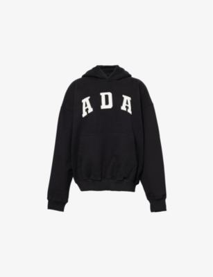 ADANOLA: Oversized-fit logo-embroidered organic-cotton hoody