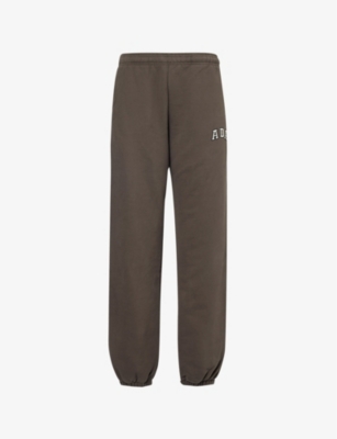 Straight-leg organic cotton-jersey jogging bottoms