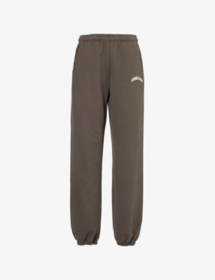 ADANOLA: Logo-print organic cotton-jersey jogging bottoms