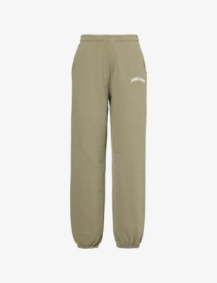 ADANOLA: Logo-Embroidered Straight-Leg Cotton-Jersey Jogging Bottoms