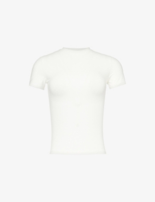 Short-sleeve slim-fit stretch-cotton jersey T-shirt