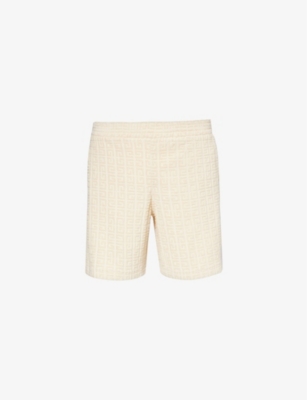 GIVENCHY: 4G terry-textured cotton-blend jersey shorts