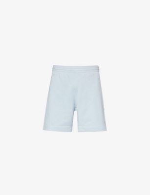 Shop Givenchy Mens 4g Logo-embossed Cotton-jersey Shorts Sky Blue