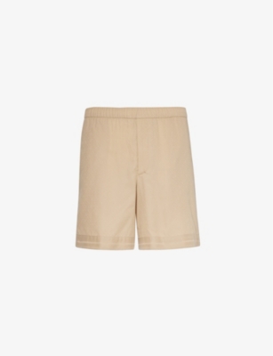 GIVENCHY: Monogram-print elasticated-waistband cotton shorts