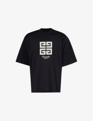 GIVENCHY 4G logo applique cotton jersey T shirt Selfridges