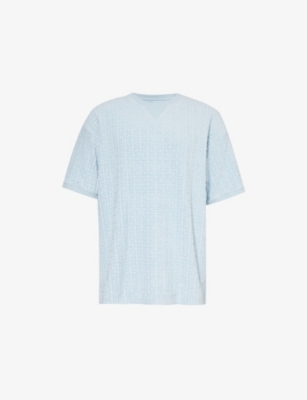 GIVENCHY: 4G terry-textured cotton-blend T-shirt