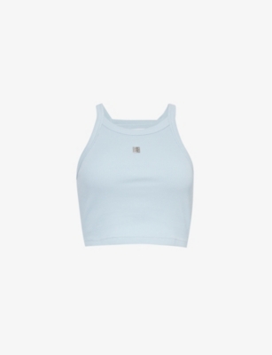 GIVENCHY: 4G logo-plaque stretch-cotton jersey top