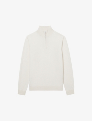 REISS: Royal half-zip funnel-neck cashmere jumper