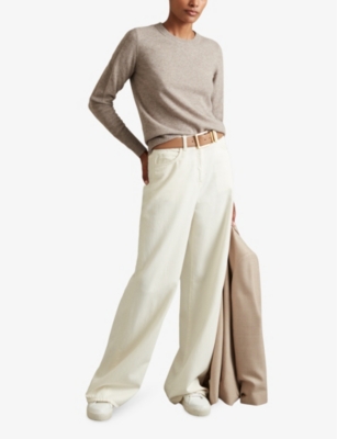 REISS: Annie round-neck wool-blend jumper
