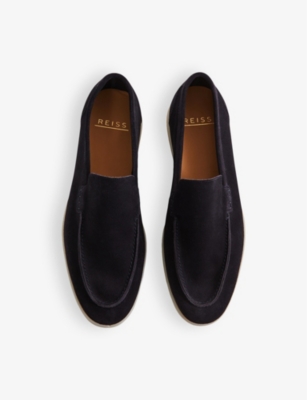 REISS: Kason slip-on suede loafers