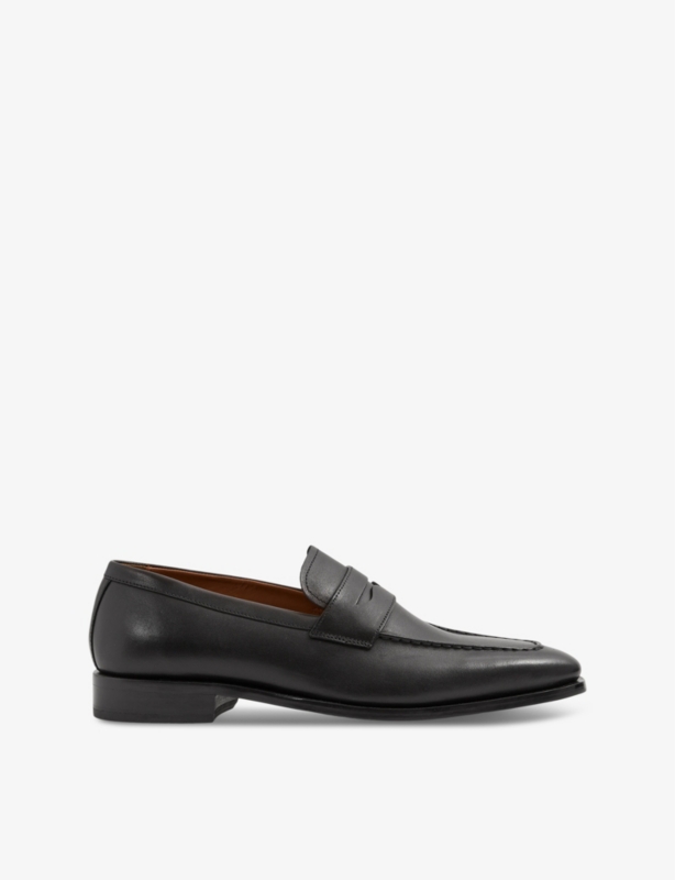 Gartlett almond-toe leather loafers