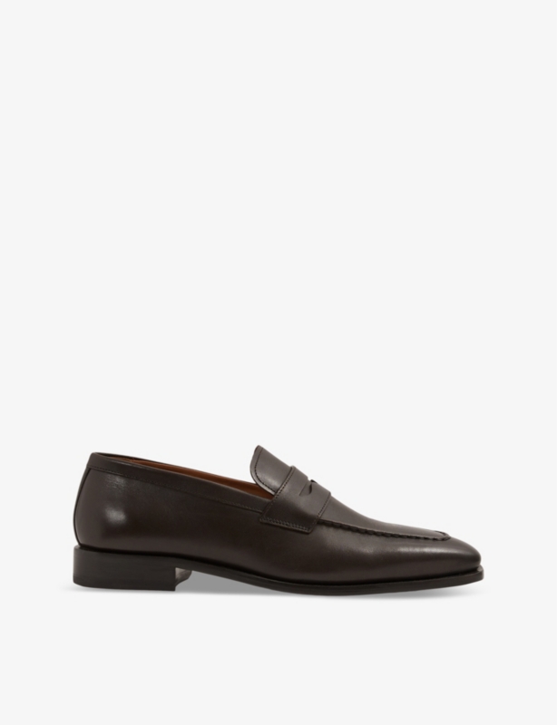 Gartlett almond-toe leather loafers
