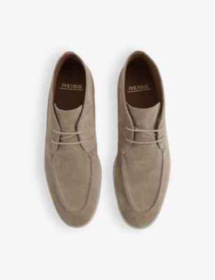 REISS: Loftus lace-up suede chukka boots