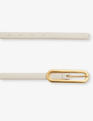 REISS: Chaya elongated-buckle leather belt