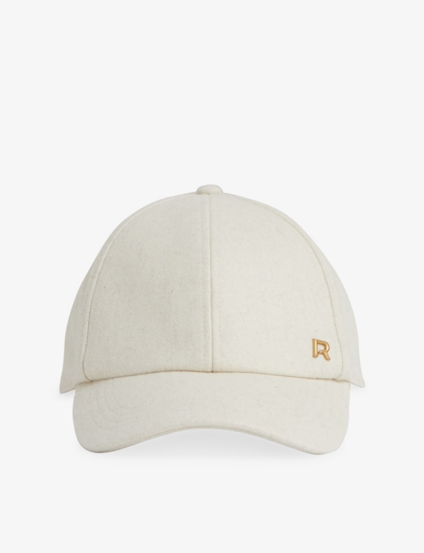 Fiona brand-plaque wool-blend cap