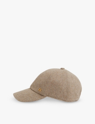 REISS: Fiona brand-plaque wool-blend cap