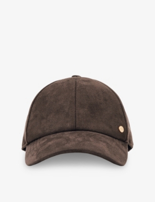 Reiss Womens Chocolate Nicole Logo-embroidered Nylon Baseball Cap In Brown